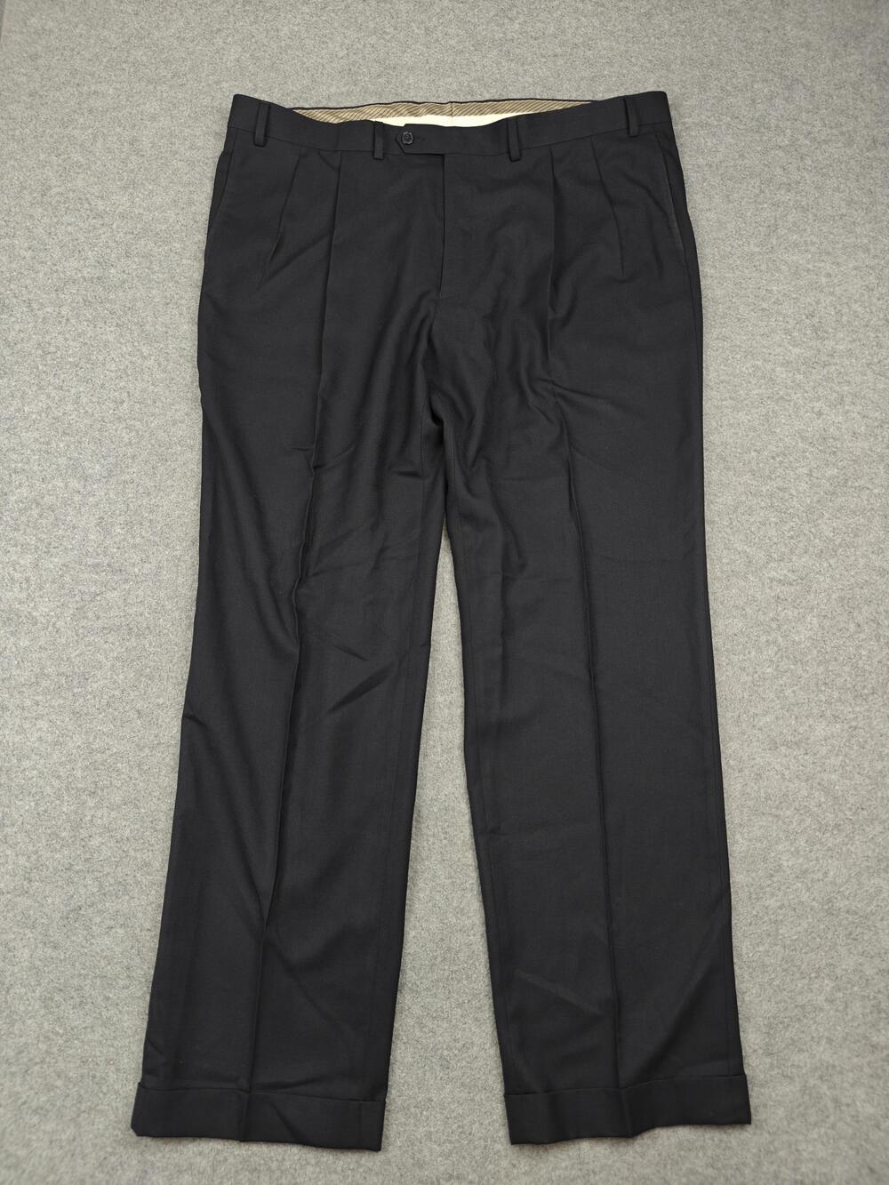 Lauren Ralph Lauren Suit Pants Mens 42x32 Blue Classic Straight Viscose